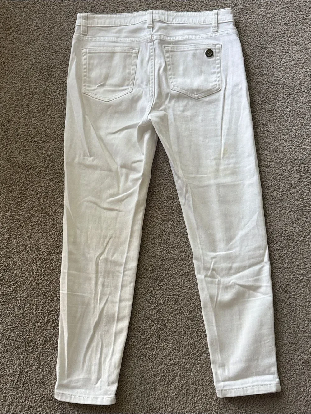 Michael Kors White Cropped Slim Ankle Jeans!
